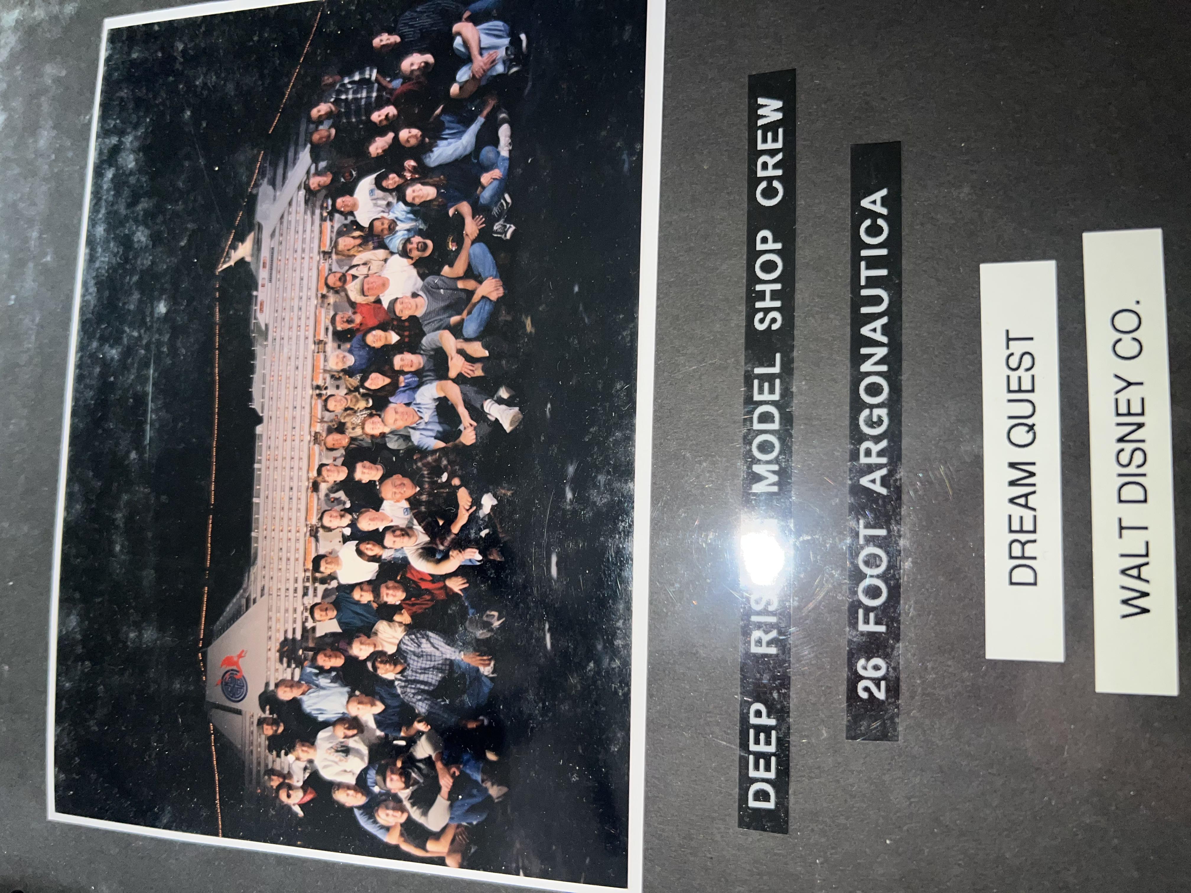 Deep Rising Model Shop Crew with the 26-foot Argonautica — Dream Quest / Walt Disney Co.
