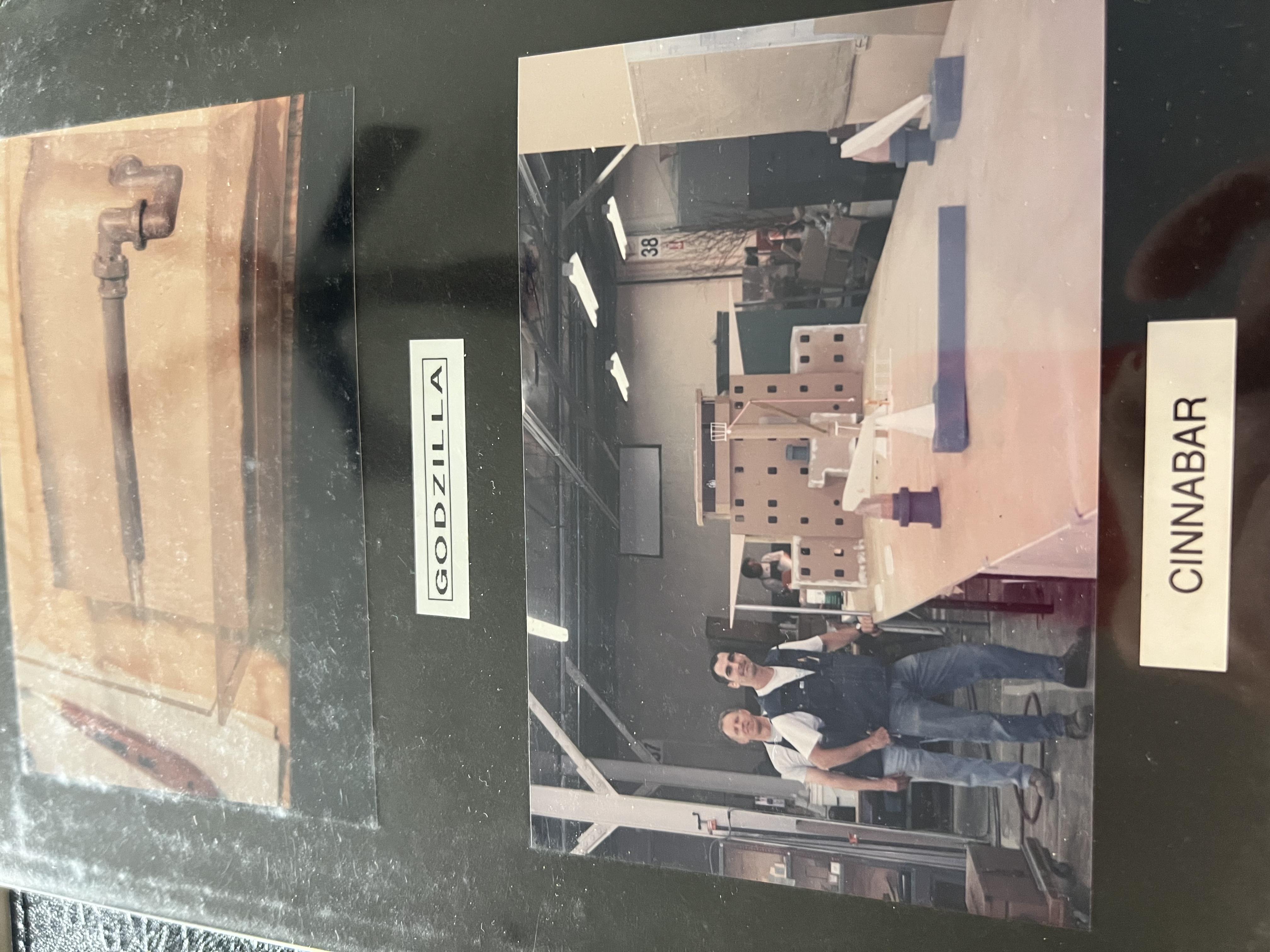 Godzilla prop detail + Cinnabar model shop crew with the 26-foot Argonautica